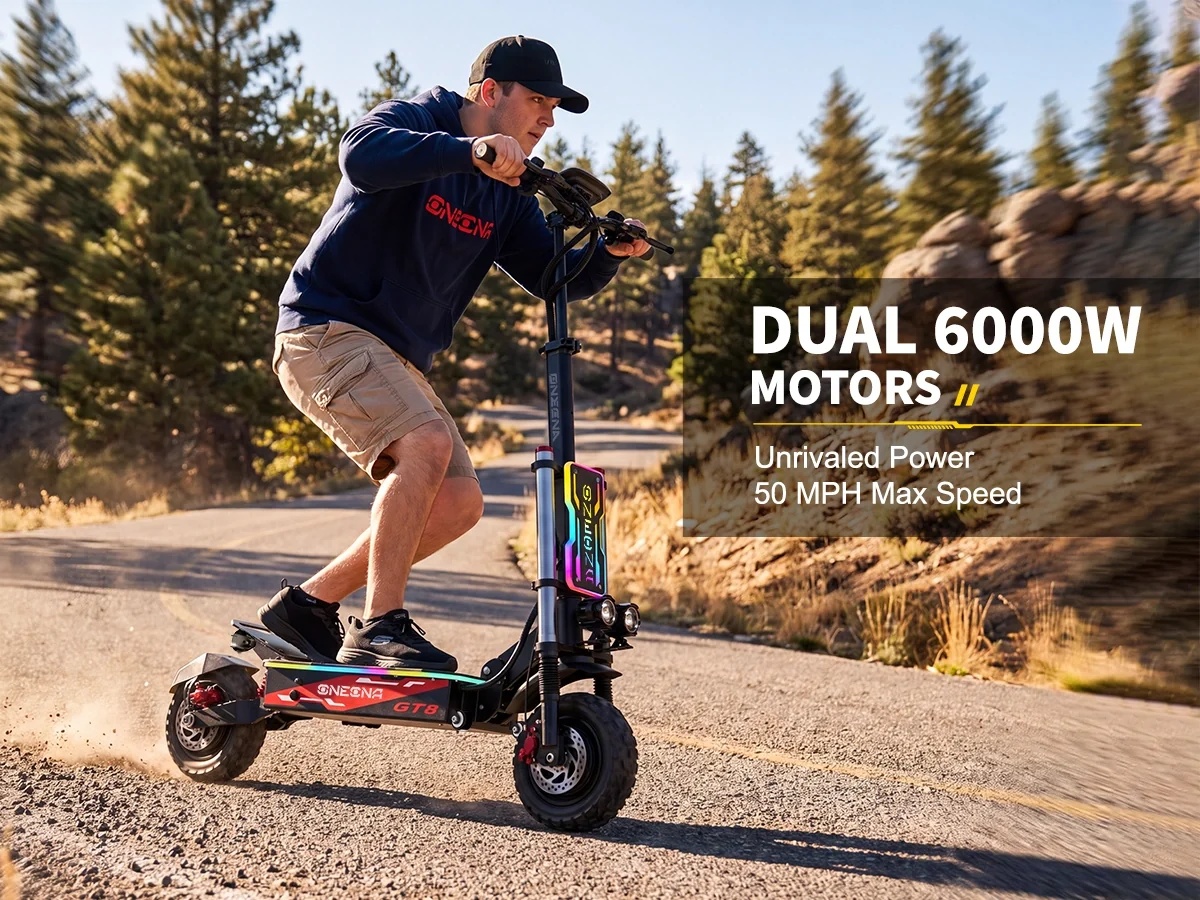 ONECNA NEW GT8PRO Adult Electr - 60V 5600W Dual Motor Electric Scooter ulasan dan harga