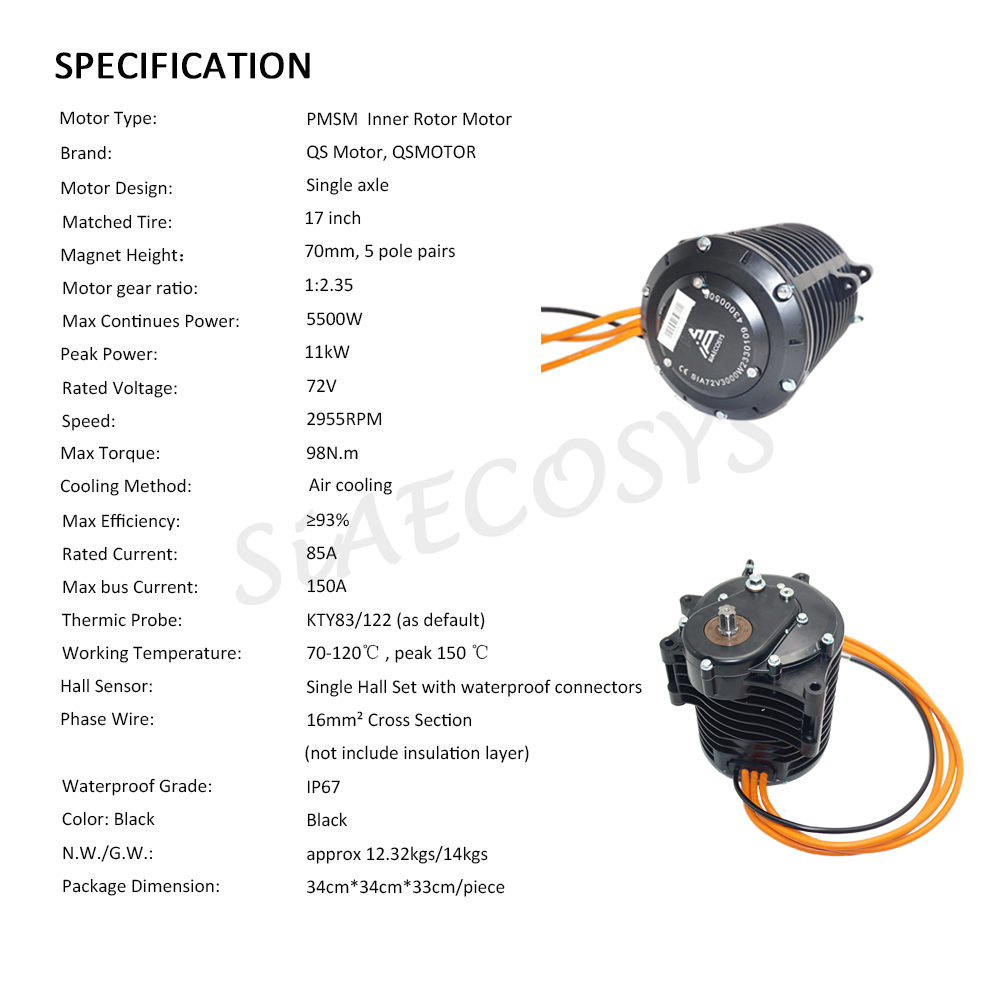 QSMOTOR 138 3000W V3 70H 5500W - Mid Drive Motor Kit 72V 3000W ulasan dan harga