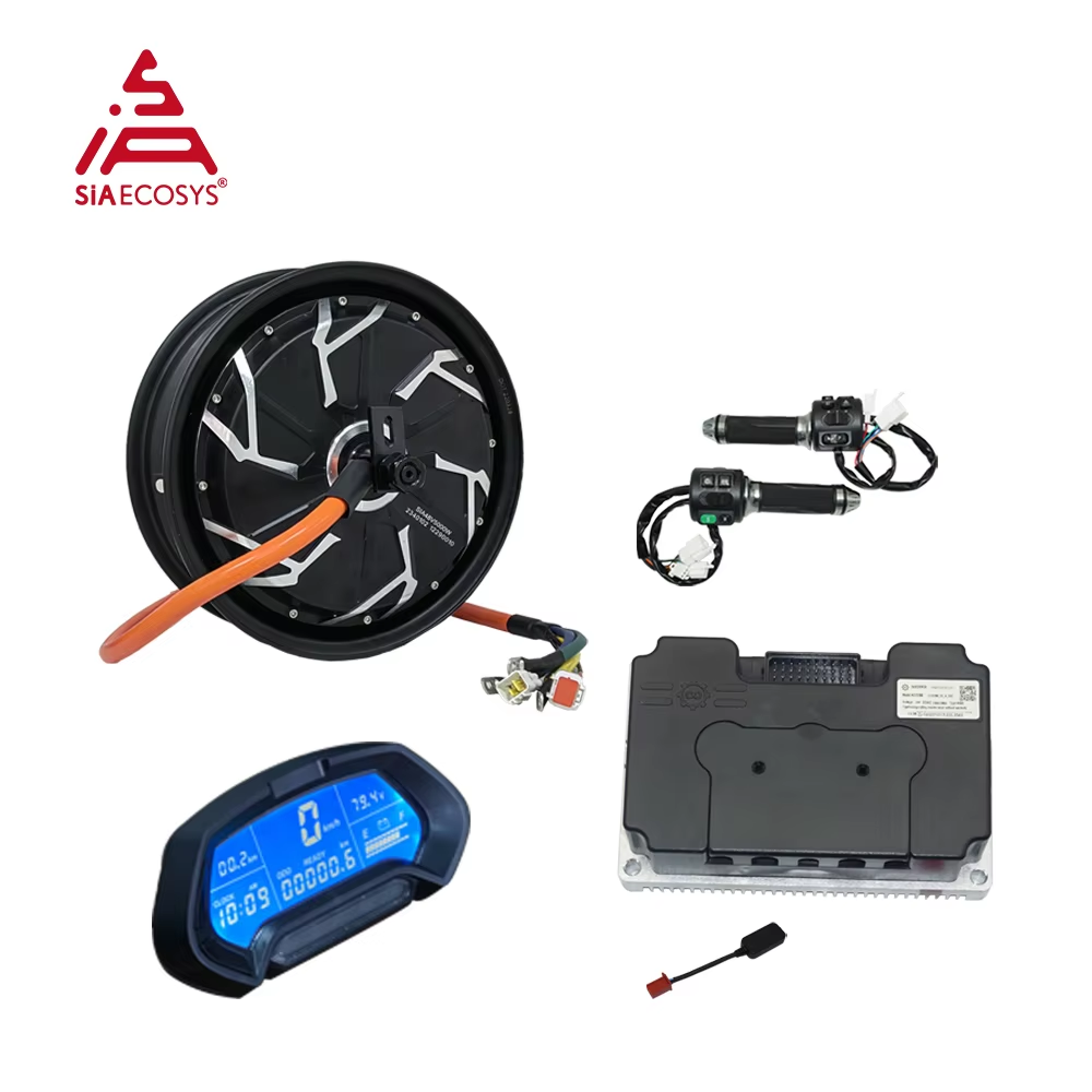 QS Motor 12*3.5inch 5000W V4 7 - Electric Motorcycle Conversion Kit 72V ulasan dan harga